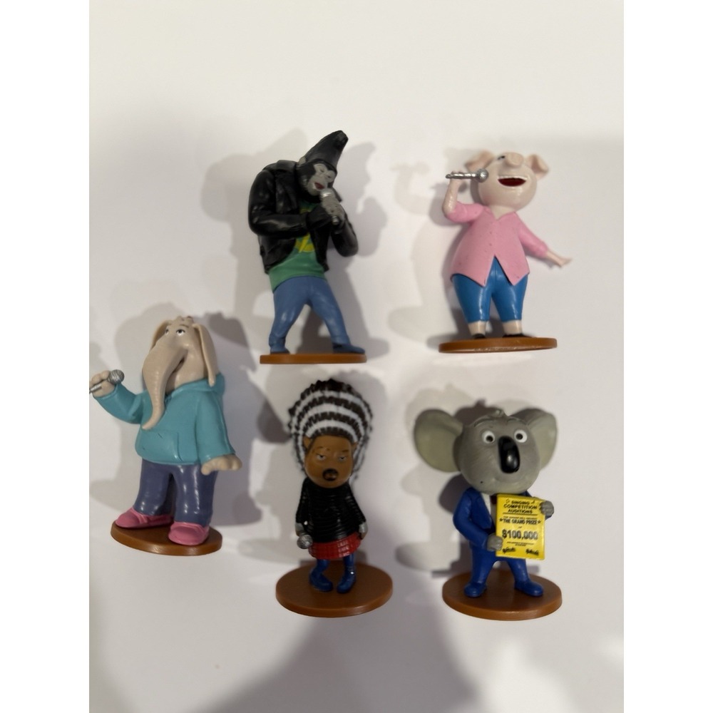 Sing Movie Figures Illumination Set Buster Moon Johnny Meena Ash Rosita Figure